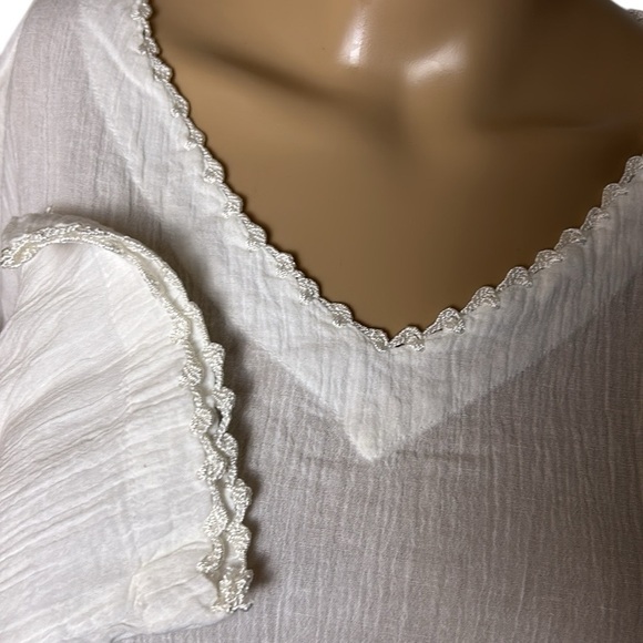 KARMA HIGHWAY , One size beach cover . Sheer ,embroidered,NWT, PTP 19 “ Med,Sm - Picture 5 of 13